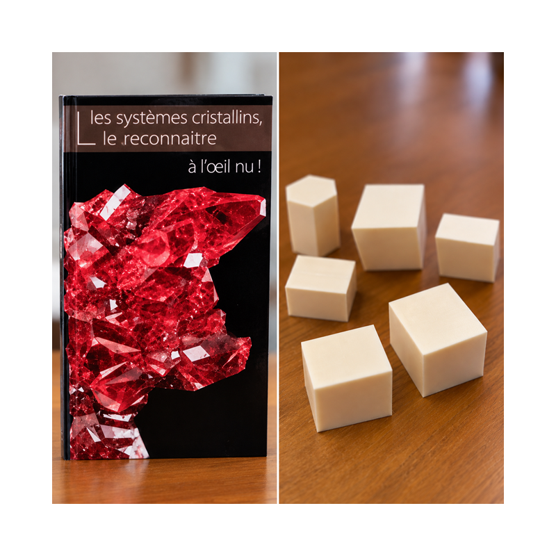 PACK : Livre +  7 systèmes cristallins en 3D
