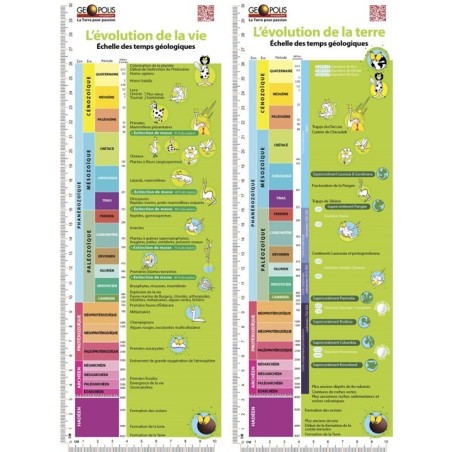 Plaquette : Echelle des temps géologiques - L'évolution de la vie et de la terre