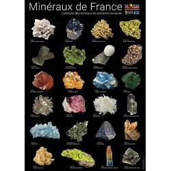 Poster - Sélection des 24 plus beaux minéraux français de la collection Sorbonne Université